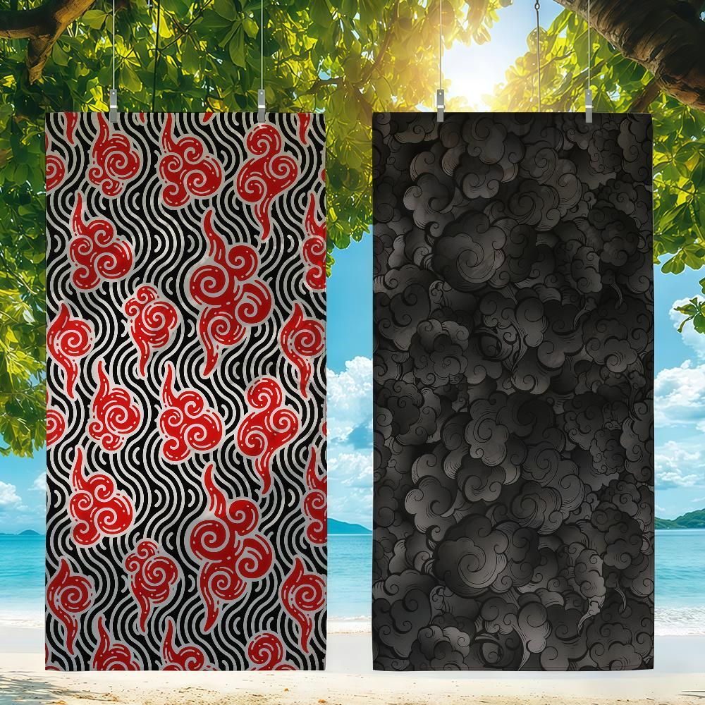 Clouds Towel Beach Shower Bath Travel Lightweight Skin Friendly for Pool Camping Cruise Summer
