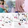 12pcs/ Set Muslim Scarf Fixed Pins Scarf Hijab Clips Pearl Stylish Pin