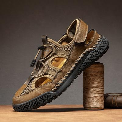 Summer Luxury Sandals Men's Breathable Mesh Cloth Outdoor Sandalias Trekking Casual Beach Shoes Classic Male Casual Summer Shoe