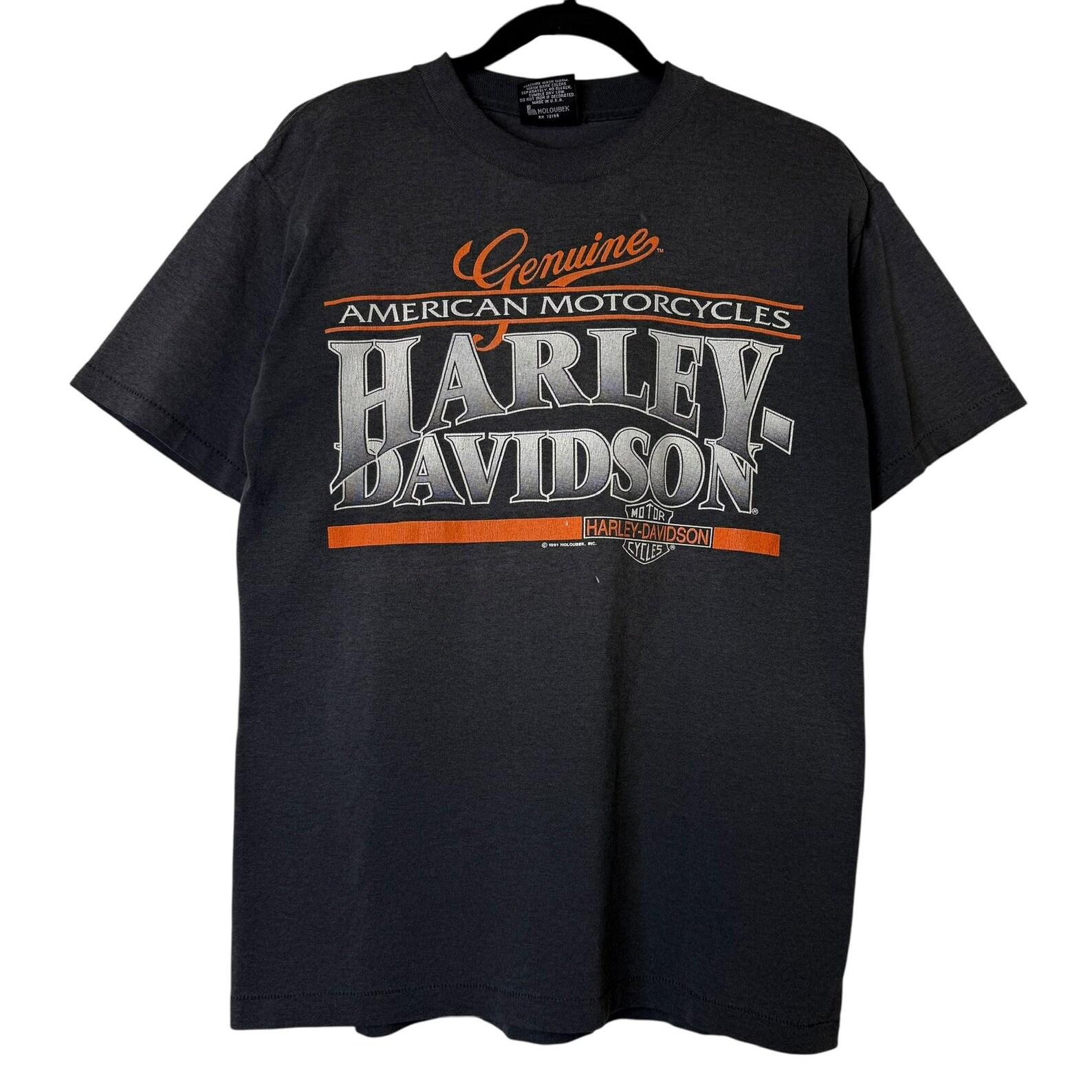 1991 Harley Davidson Windsor Ontario T shirt Sz M (B1989) 2XL