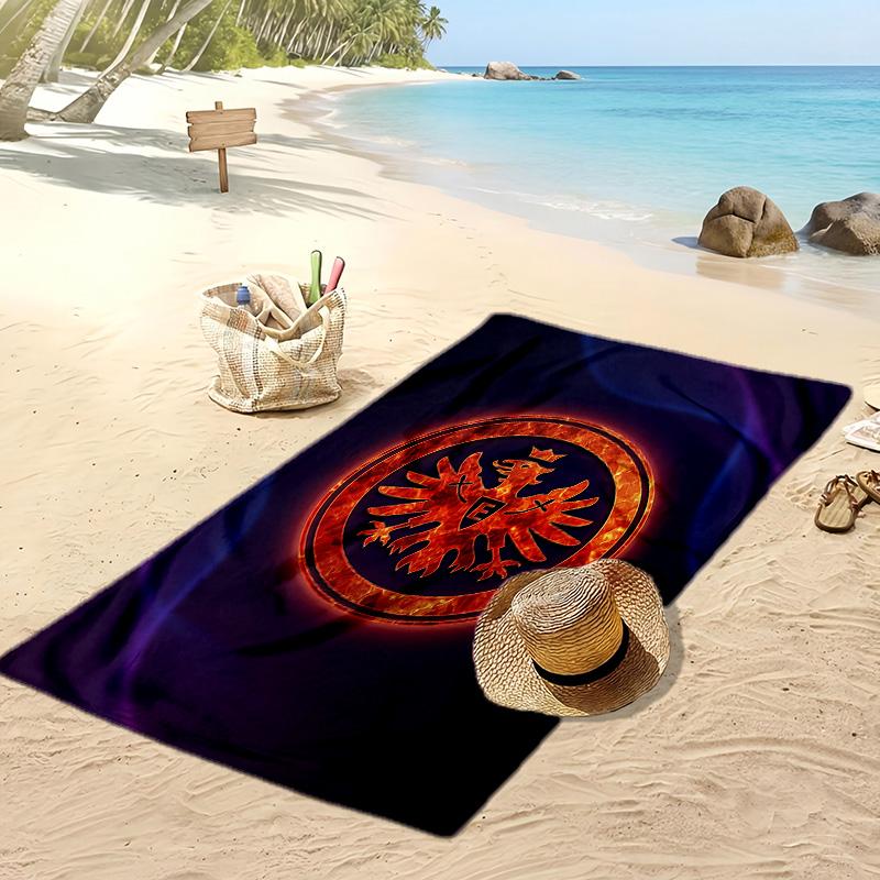 Eintracht Frankfurt Fußball Print Strandtuch, Großes Weiches Schnelltrocknendes Handtuch für Strand Camping Schwimmen