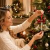 Clear Money Holder Capsule Christmas Cash Gift Ornament, Acrylic Holder, Funny Xmas Tree/Bow/Santa/Bell Shaped Hanging Decoration for Tree,