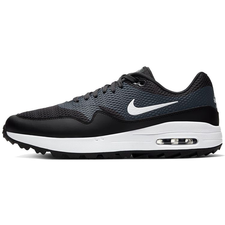 

Nike Air Max 1 Golf черные антрацитовые мужские кроссовки белые CI7576-001