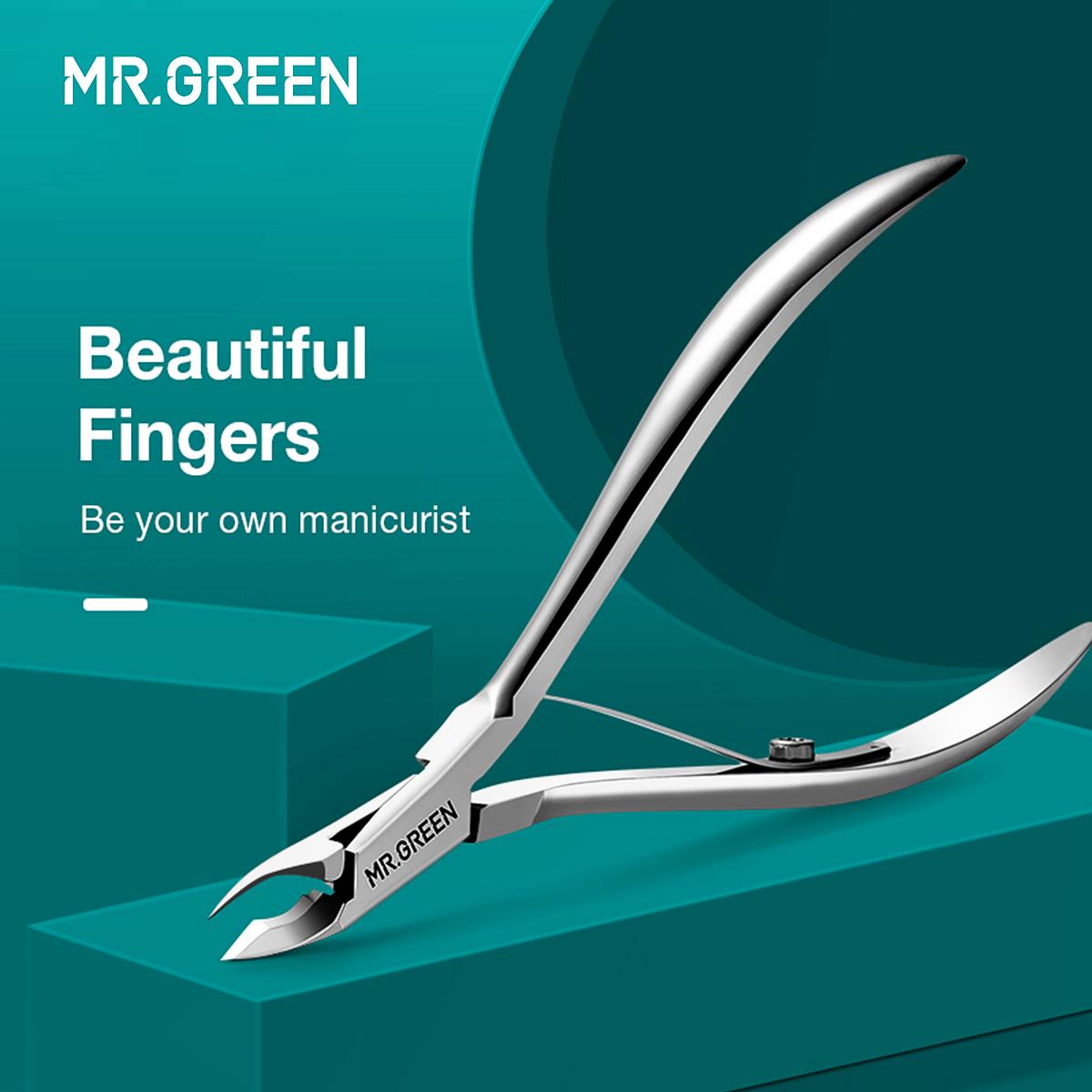 

MR.GREEN кусачки для кутикулы ногтей, маникюрные ножницы, пинцет из нержавеющей стали, машинка для стрижки омертвевшей кожи, ножницы-толкатели, инструмент, триммер