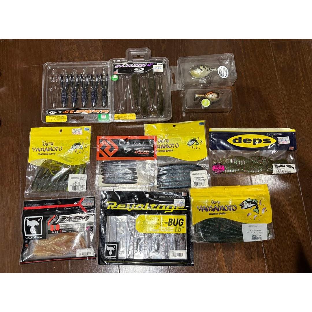 Used Bass Fishing Worm Set OSP Gary Jackall