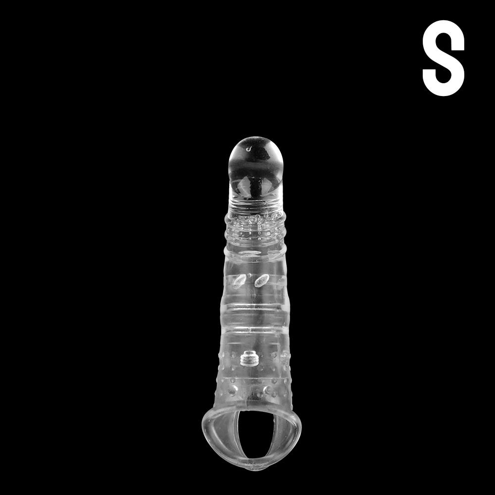 Delay Ejaculation Elastic Crystal Penis Ring Male Reusable Condoms Testis Bondage Cock Extender Sleeve Sex Toys for Men