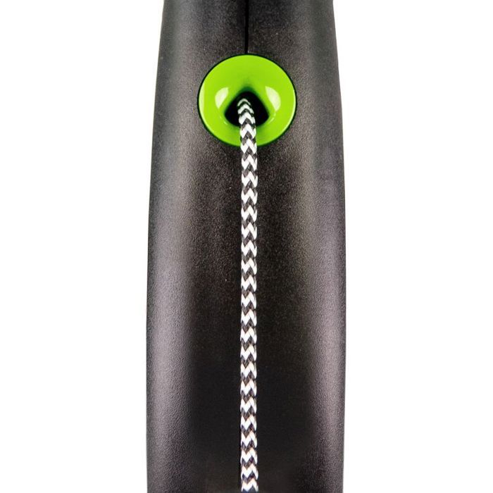 Laisse Enrouleur - Flexi - FU22C5-251-S-CG - 5m - Noir/Vert - Pour Chiens Jusqu'à 20kg