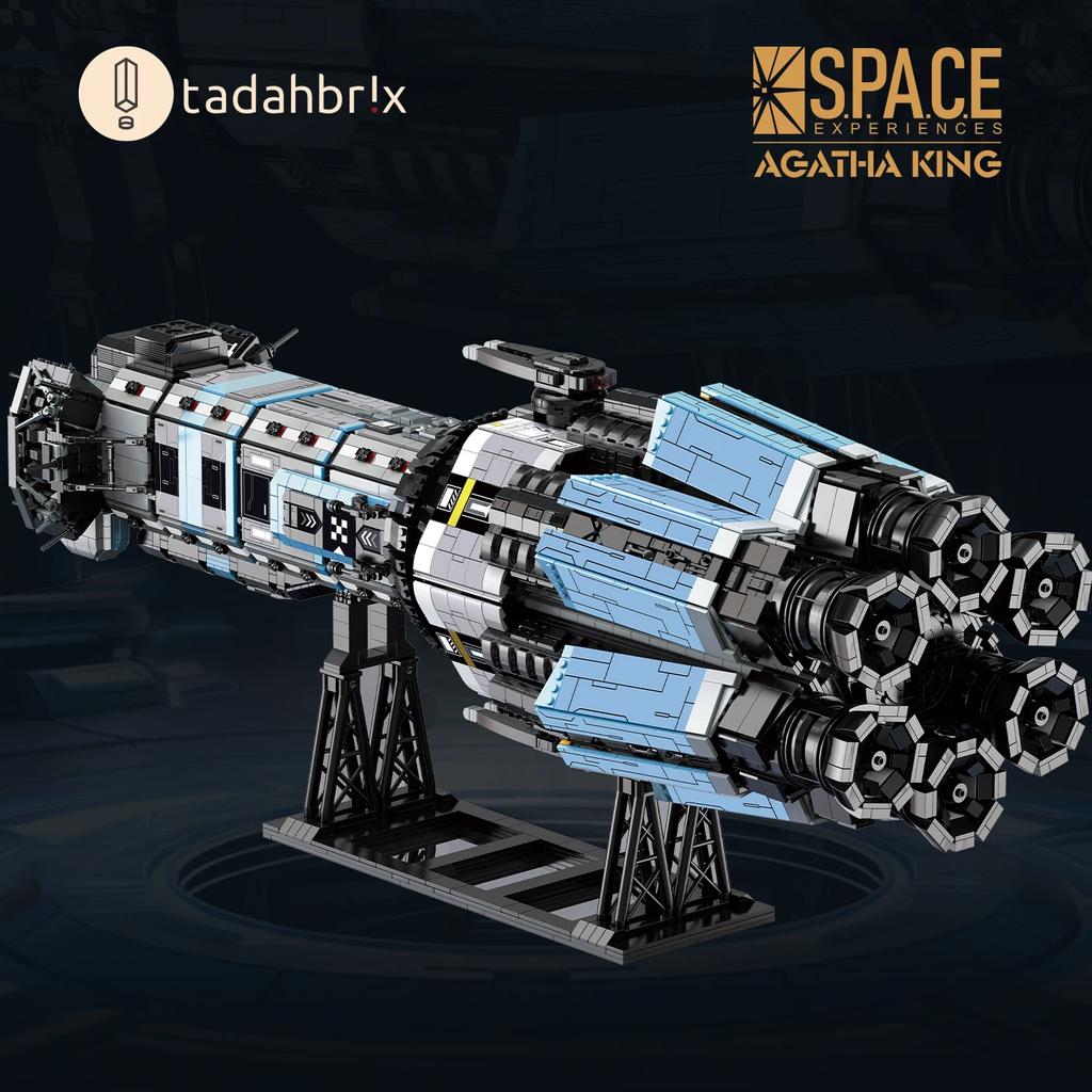 6778PCS Agatha King Battleship Building Blocks Creative Space Shuttle Model Bricks Desktop Decoration Toy For Kids Holiday Gifts