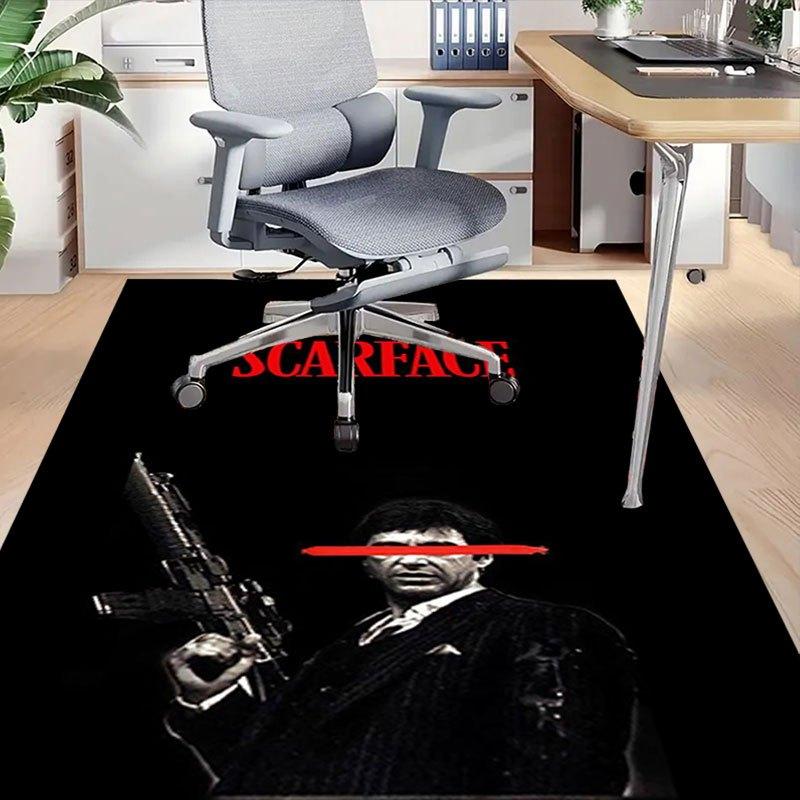 1pc Scarface Office Carpet Chair Mats Soft, Comfortable, All Season,Perfect for Home, Bedroom, or Office Decor, Perfect Gift for