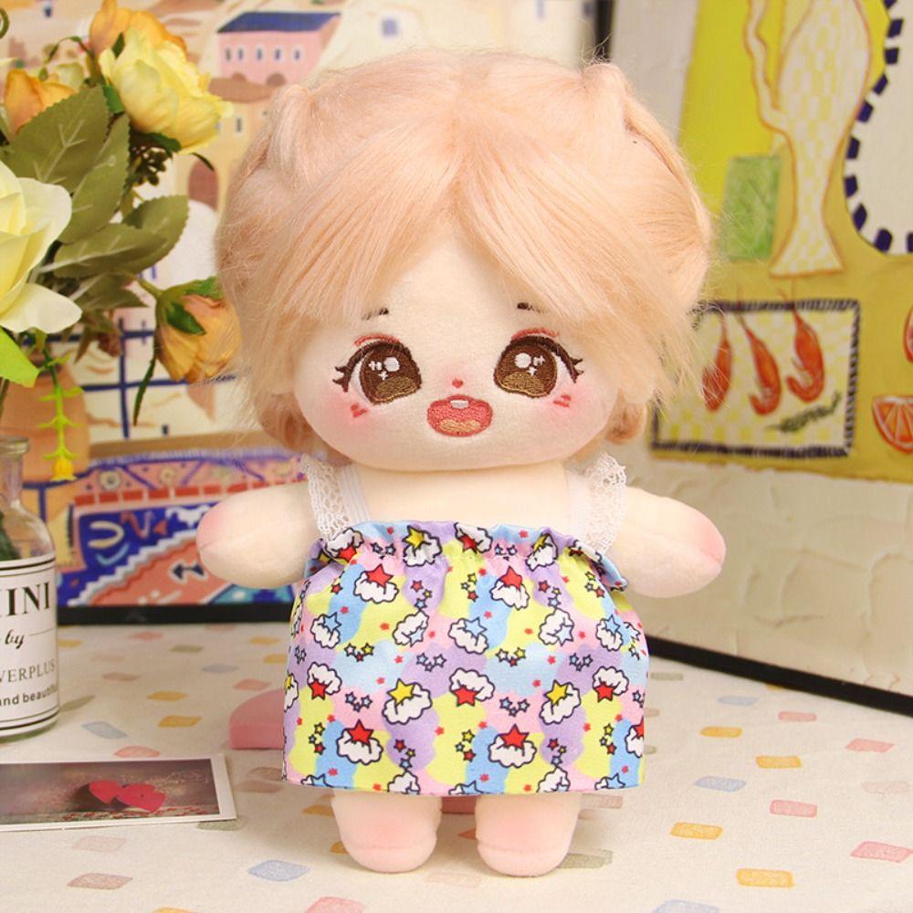 Lolita 20CM Doll Sling Dress Pajama Cotton Doll Dress Lolita Dress Up Clothing Skirt  Children Gift