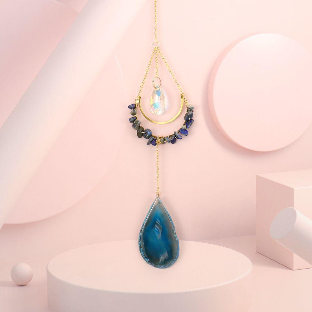 Decorazione da Appendere in Cristallo con Materiale in Agata Tessuta a Mano per la Casa e come Regalo