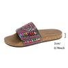 Fashion Ethnic Style Colorful Beaded Flat Slippers for Women 2025 Summer Beach Vacation Sandals Woman Plus Size Non Slip Outdoor Slides