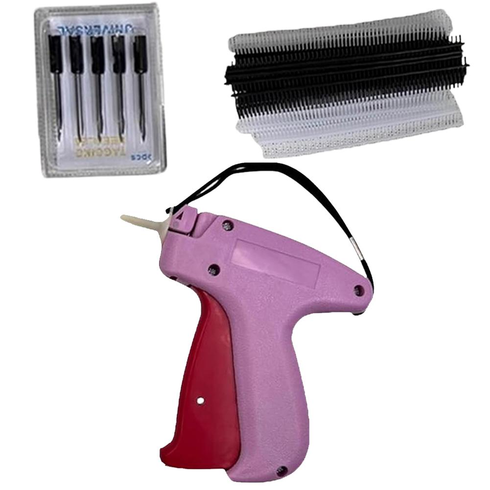 Price Label Gun with 6 Needles Mini Stitch Gun Stitch Hemming Gun Tagging Stitch Tool Sewing Machine for Clothes Socks Hats