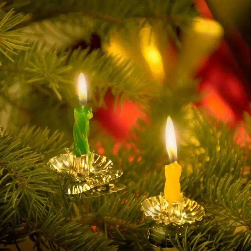 10KS/Sada Dekorativní doplňky Party potřeby Vánoční dekorace Vynikající svícny Elegantní 5x3cm