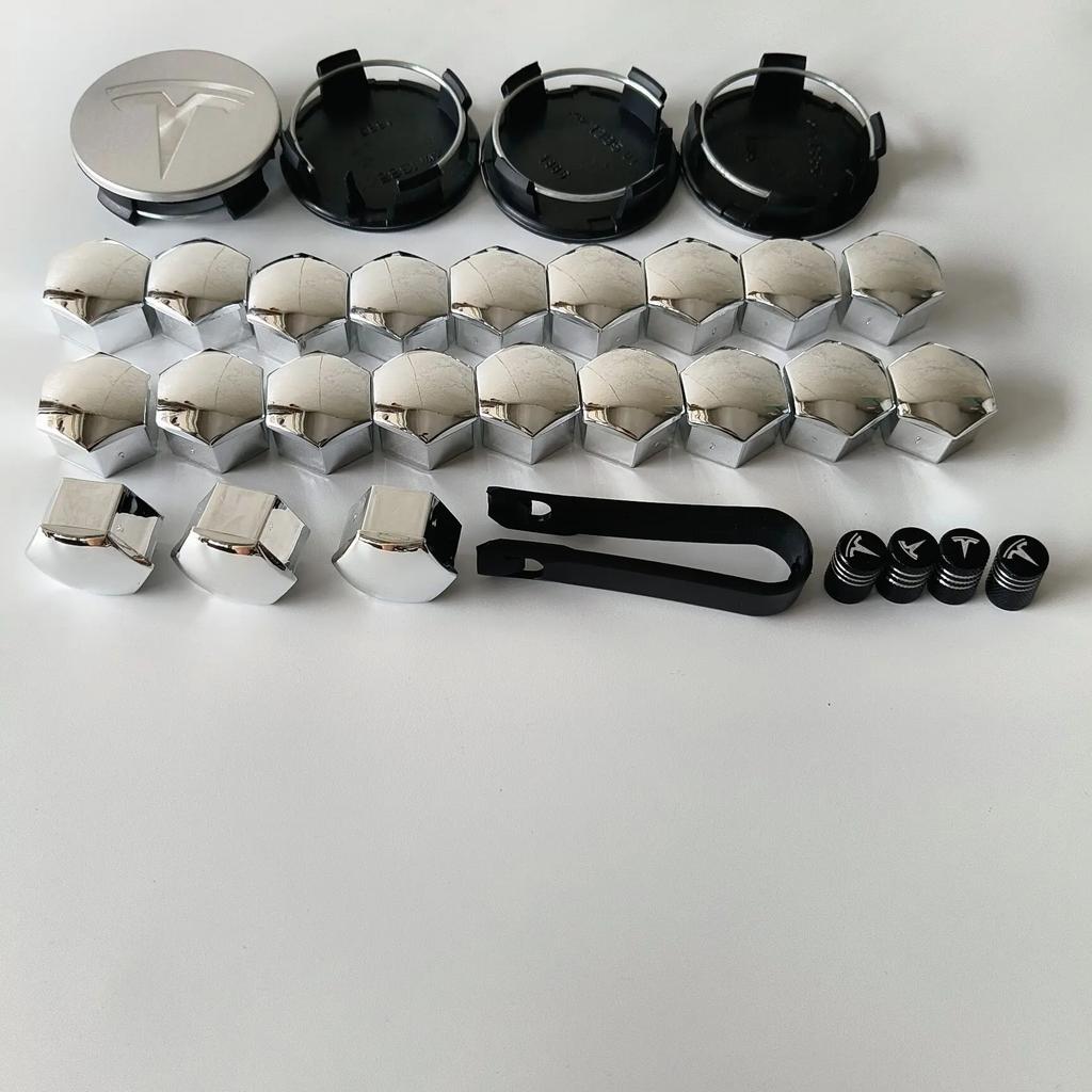 For Tesla Model 3 ModelY Juniper Car Wheel 4PCS 26PCS 30pcs 56mm Center m Caps Rims Hub Cover Logo Hubcaps Auto Accessories