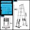 Aluminum Alloy Telescopic Folding Extension Ladder, Multifunctional A-Frame Design, Portable & Thickened for Engineering Use, Free Shipping