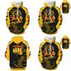 Comfortable Soft Karate Kid Cobra Kai Hoodie Vibrant 3d Animation Unisex Pullover