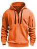 Men's Multi-Zip Arm Embroidered Casual Sports Hoodie