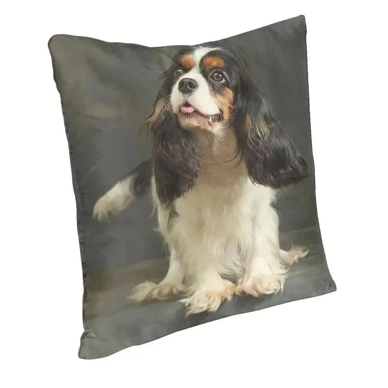 Cavalier King Charles Spaniel Luxury Pillow Cover Home Decorative Dog Animal Cushions For Sofa Double Sided Print Chair Cushion