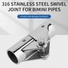22mm/25MM Båttubkontakt Rostfritt Stål Yachtbeslag Vikbar Vridbar Kontakt För Yachtdäck Solskyddssystem Rörledning