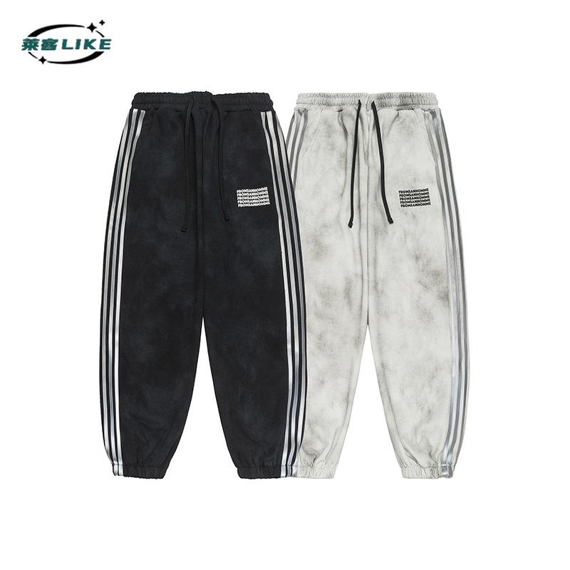 Autumn And Winter New Men'S American Style Leg Binding Sweatpants, High-End Casual Pants, High Street Loose Drawstring Sports Pants For Men