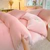 Nouvelle Housse de Couette Couleur Unie Haute Grammage Velours Laitier Article Unique Épaisse Chaude Polaire Grande Taille Literie Lit Double