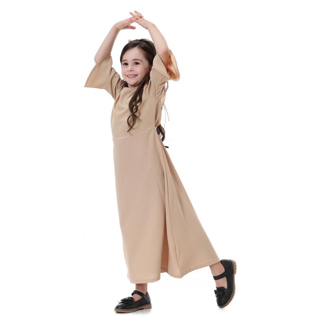 Schweiß muslimische Mädchen Kleid Kinder Kinder islamische Kleidung Dubai Langarm Kleider
