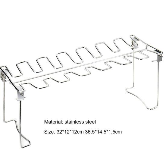 Anti-deform Stainless Steel Good Mirror Polishing Chicken Leg Wing Grill Rack with Drip Tray Roaster Rack