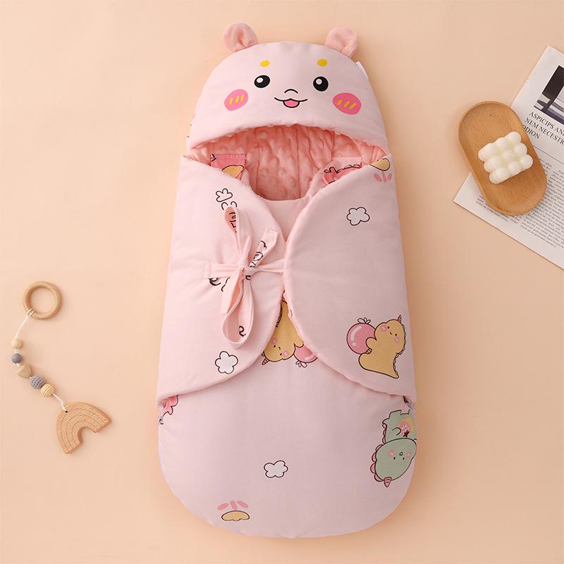 Newborn Anti-Kick Swaddle Sleeping Bag - Pure Cotton Winter/Autumn Thickened Baby Receiving Blanket