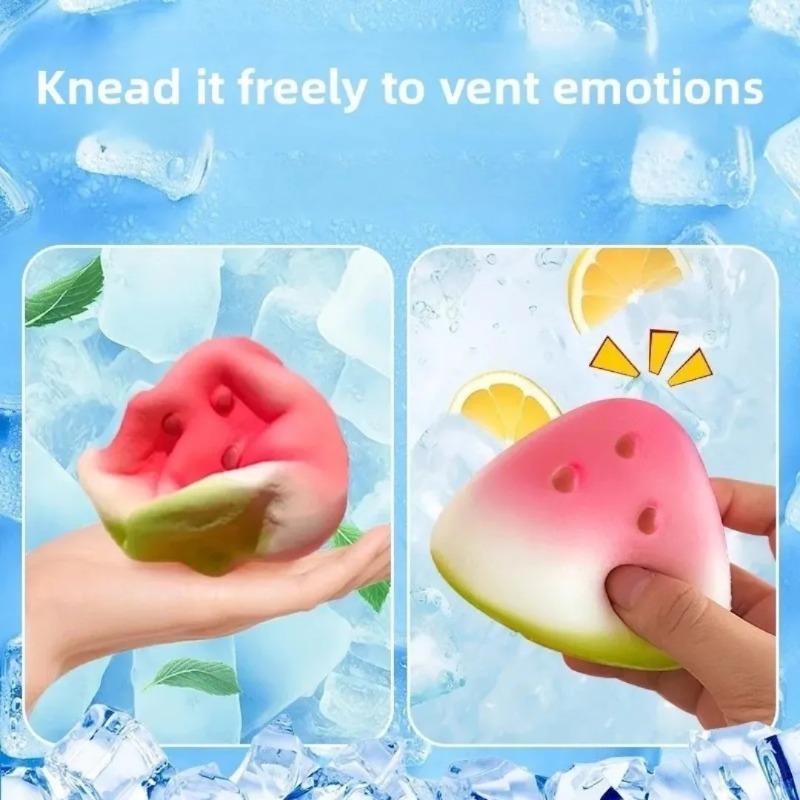 Anti-stress Squishys Watermelon Decompression Toys Soft Ice Skin Slow Rebound Decompression Squishy Stress Reliever Squeeze Toy