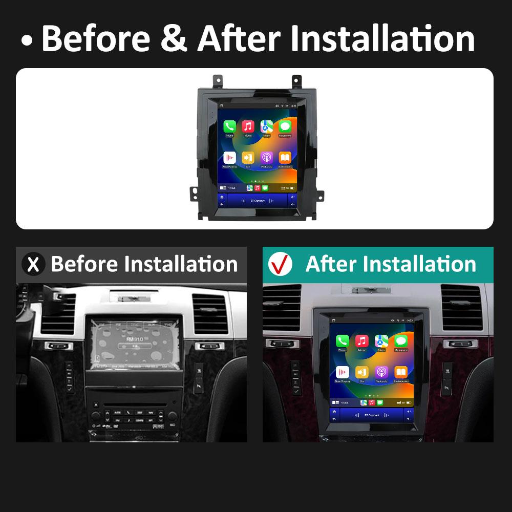 For Cadillac Escalade 2007 2008 2009 2010 2011 2012 2013 Android Auto Wireless Carplay 9.7 inch Touch Screen WIFI Accessories 4G