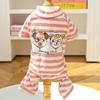 Autumn and winter loungewear four-legged two-legged pet clothes cat clothes couple dog clothes pajamas air-conditioning clothes