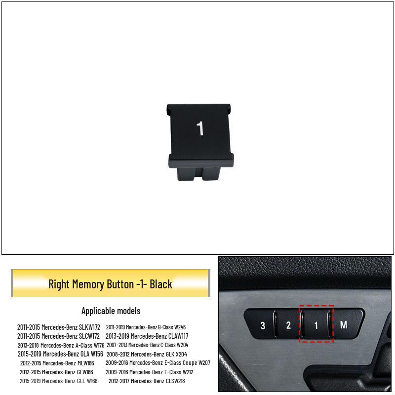 Kompatibler Memory-Schalterknopf für Mercedes-Benz C-Klasse, E-Klasse, GLK, ML-Klasse, C200, E300 Sitzeinstellung.