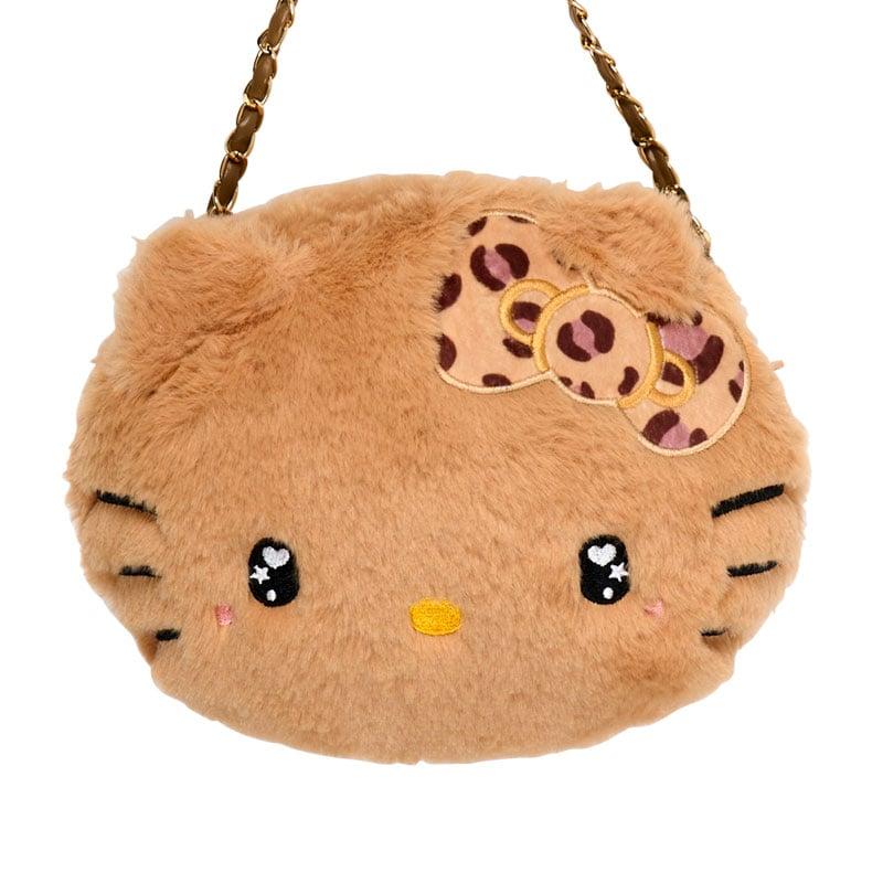 Sanrio Hello Kitty Face-Shaped Fur Bag ( Brown ) Japan NEW Sanrio Characters