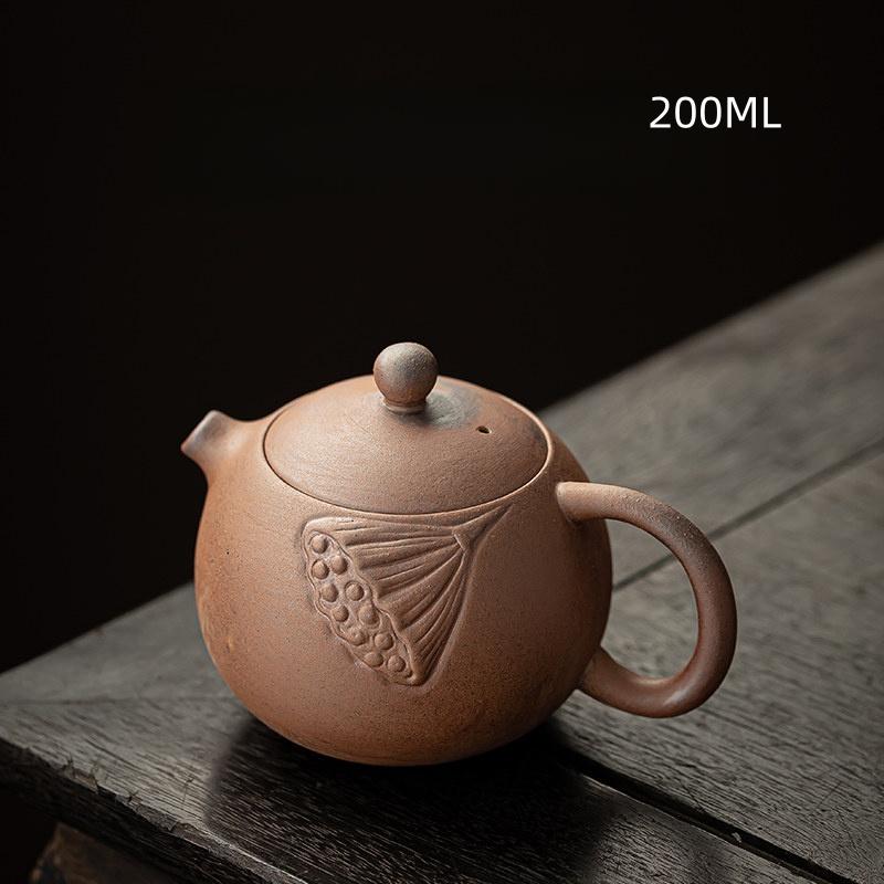 Rock Clay Coarse Pottery Tea Pot Retro Teapot Tea Kettle Tea Ceremony Tea Making Single Pot Tea Ceremony