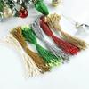 100Pcs/set Handmade Christmas Hanger String Ornaments With Buckle Clothing Tag Rope  Christmas