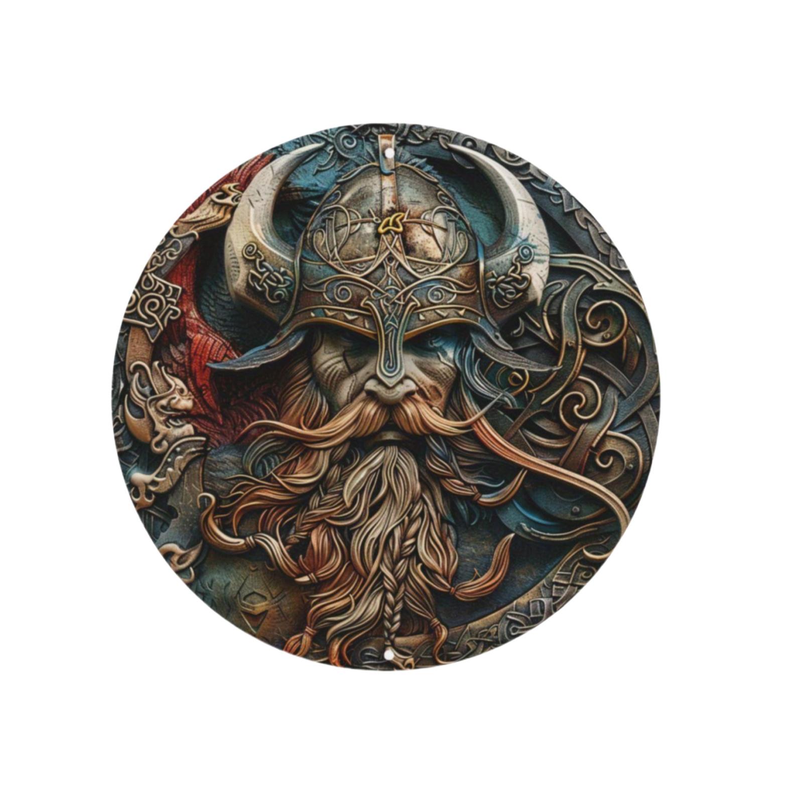 

1 шт. 2d плоский круглый деревянный металлический знак - 20 см художественная роспись венок декоративные тарелки входной декор подарочная маска тема для бара клуба дома декор стены комнаты 20cm*20cm