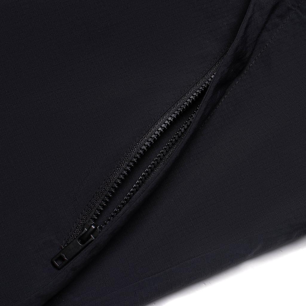 Li-Ning Ruffled Water-Repellent Logo Print Hooded Windbreaker Jacket Unisex Jackets Black AFDU899-1