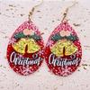 Acrylic Santa Claus & Snowflake Bell Christmas Earrings - European & American Style