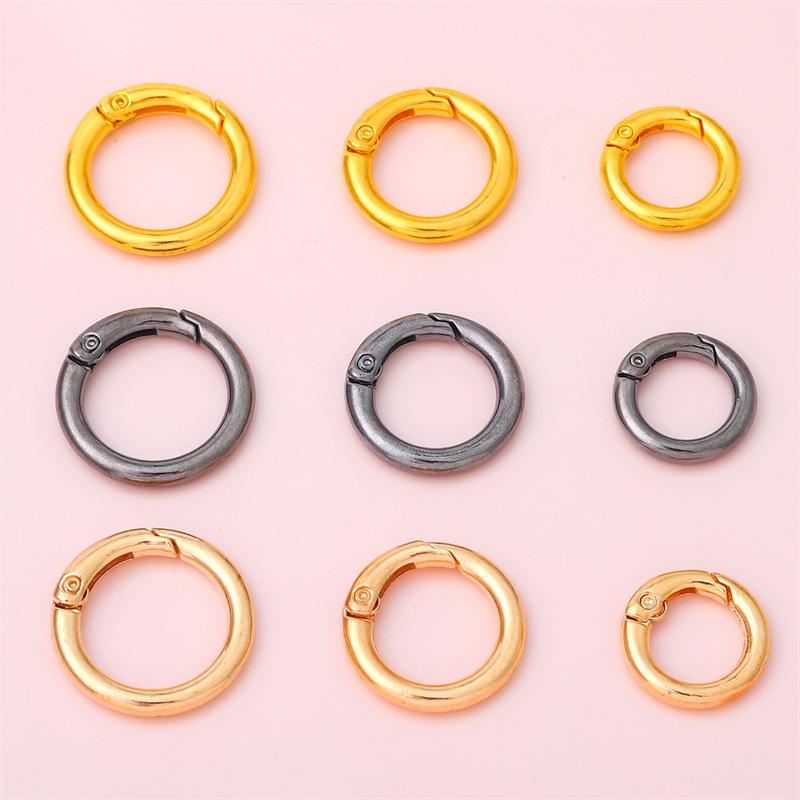5 Färgers Legeringsfjäderringar - Öppningsbara Nyckelringar & Väskkrokar för DIY-smycken