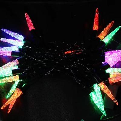 Outdoor Colorful LED Icicle String Lights - Plug-in Fairy Lights for Christmas and Garden Decorations