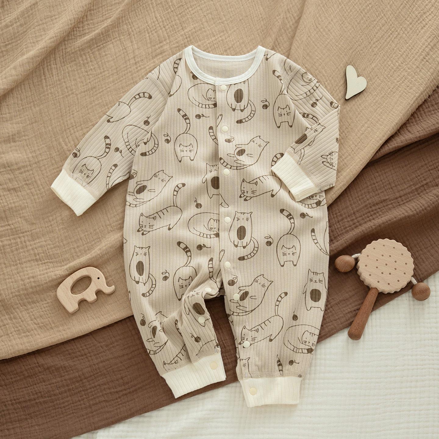 

2025 Детский комбинезон с длинными рукавами - Весна/Осень, однослойный 80 cm