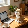 Peluche Cane Shiba Giocattolo Morbido di Peluche Cane Shiba Carino Peluche Coccoloso Regalo per Bambini Amanti dei Cani Decorazione per Camera da Letto
