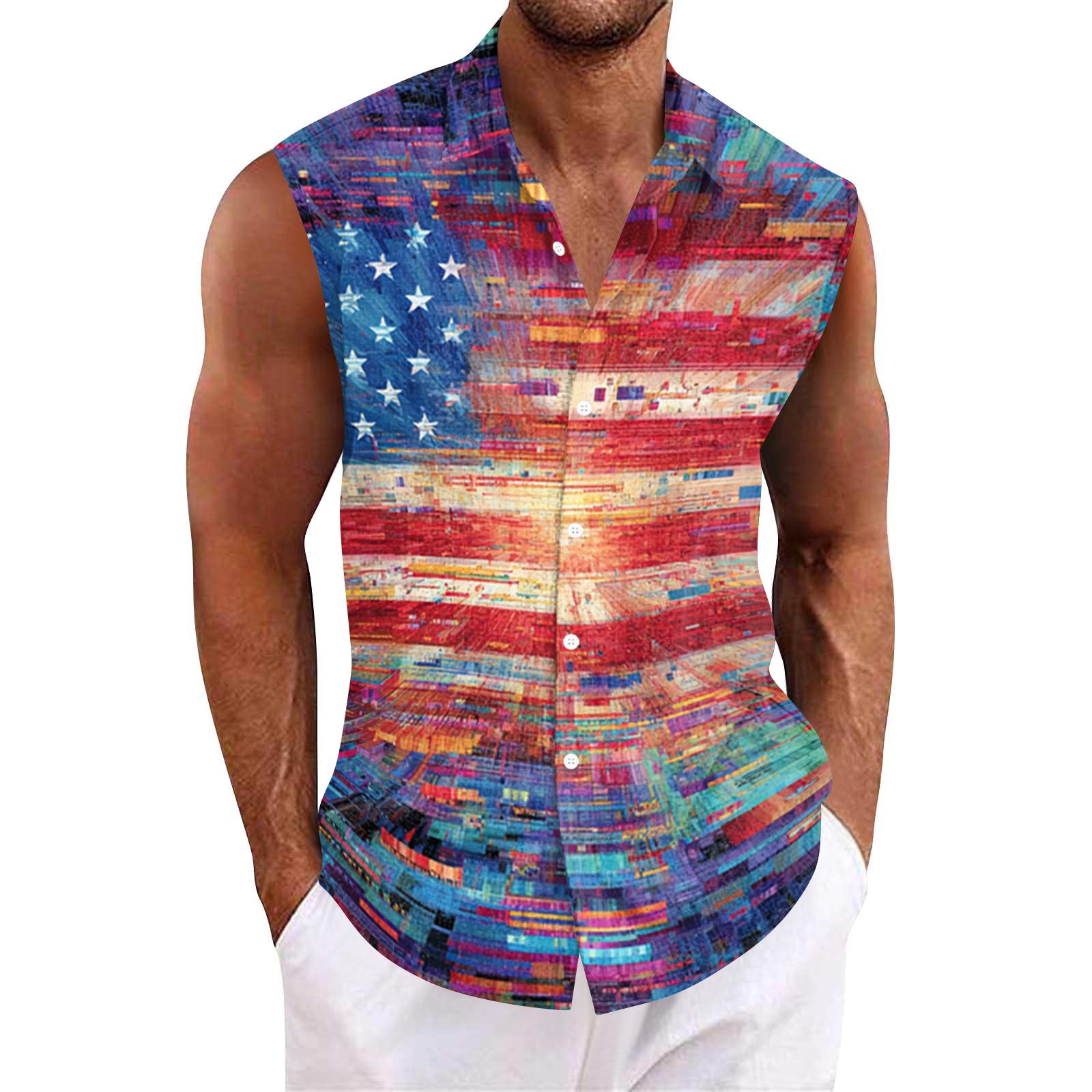 

Men s Hawaiian Lapel Button-down Shirt T-shirt Top XL білий