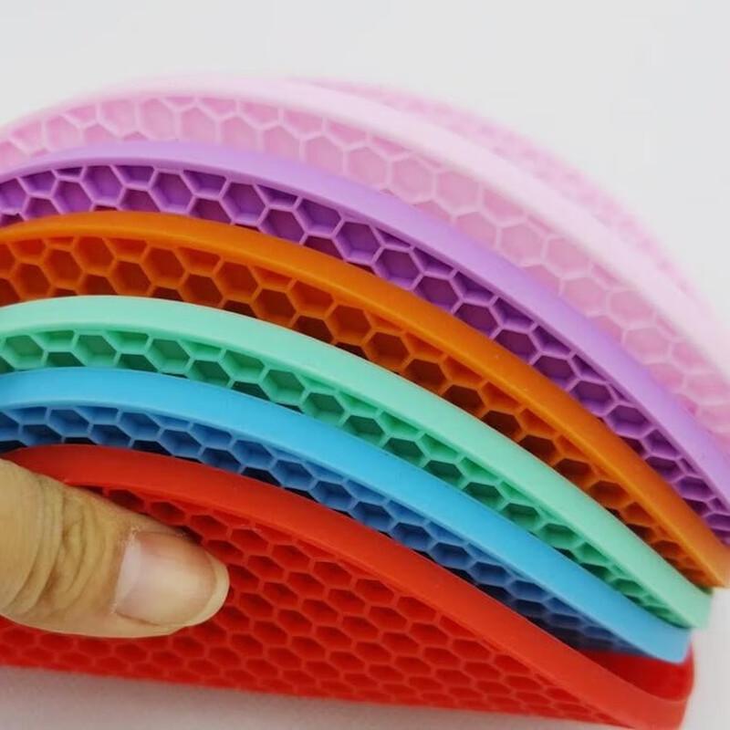 Teteng Round Honeycomb Silicone Heat Mat Set