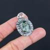 Easter Deal 925 Silver Oval Seraphinite Gemstone Bezel Birthday Pendant Jewelry