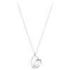 Calvin Klein Warm Heart Series Warm Heart Series Geometric Heart Stainless Steel Necklace Women's Silver 5983016 KJ5AMN000100-Silver F