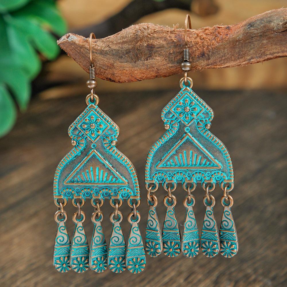 Earring Set Decoration Bohemian Ethnic Style Earrings Plum Flower Earrings for Women