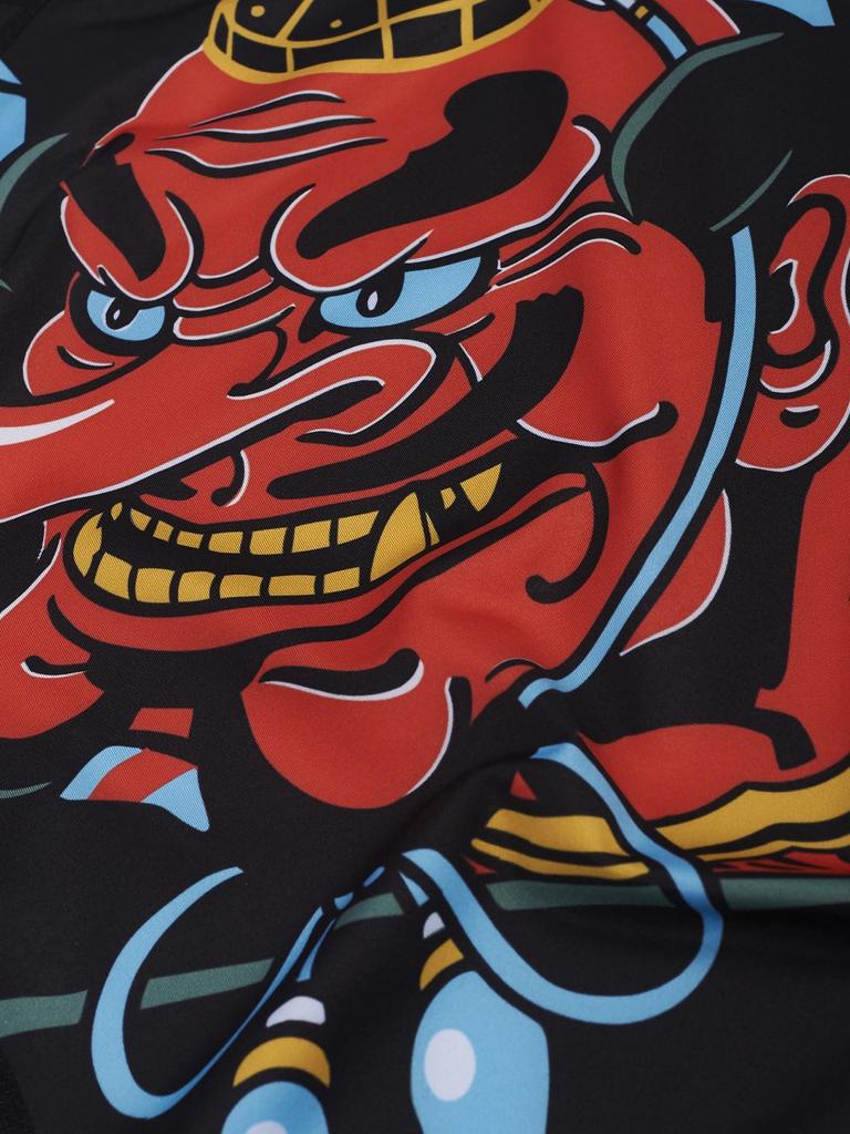 MANTO Men's Rashguard Short Sleeve TENGU Black M