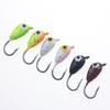 6 sztuk/zestaw Winter Ice jig Fishing Lure 1.8cm 2.3g Mini metalowy ołowiany haczyk na główkę przynęty Jigging